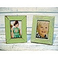 Boatwood 2x3-in Light Green Photo Frames (Set of 2) (Thailand)