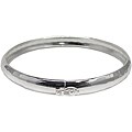 Sunstone Sterling Silver Textured Bangle Bracelet