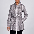 Via Spiga Women's Python Snakeskin-print Belted Trench Coat