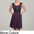 Chetta B Women's Polka Dot Belted Dress
