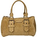 Longchamp Suede Khaki Duffel Bag