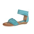 Refresh by Beston Women's 'Tokyo-08' Turquoise Sandals