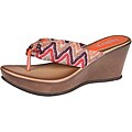Refresh by Beston Women's 'Summer-04' Orange Wedge Sandal
