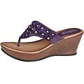Refresh by Beston Women's 'Summer-03' Purple Wedge Sandals