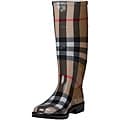 Burberry 3201798 Women's Beige House-check Mid-calf Rubber Rain Boots