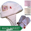Dots On Tots Baby Organic Ear Flap Hat and No-Scratch Mittens Set