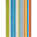 Hand-tufted Green Warbird Polyester Rug (6' x 9')