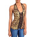 Stanzino Women's Gold Back-less Halter Top
