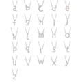 Sterling Silver Diamond Accent Letter Initial Necklace