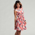 Jessica Simpson Women's Red Floral Print Dress