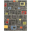 Hand-tufted Grey Wool Rug (5' x 8')