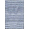 Flat Weave Blue Wool Area Rug (9' x 12')