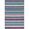 Flat Weave Red Wool Area Rug (9' x 12')