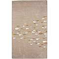 Hand-tufted Sand Wool and Art Silk Rug (5' x 8')