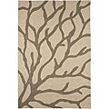 Hand-hooked Grey Indoor/ Outdoor Area Rug (7'6 x 9'6)