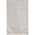 Hand-woven Wool and Art Silk White Rug (8' x 10')