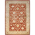 Hand-tufted Ivory/ Orange Wool Rug (2' x 3')