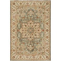 Hand-tufted Cream/ Blue Wool Rug (8' x 11')