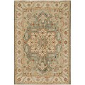 Hand-tufted Cream/ Blue Wool Rug (9'6 x 13'6)