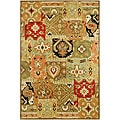 Hand-tufted Green/ Multi Wool Rug (9'6 x 13'6)