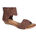 Refresh by Beston Women's 'Tokyo-05' Brown Knit Wedge Sandals
