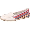 Refresh by Beston Women's 'Lala' Beige Striped Canvas Boat Shoes