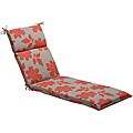 Pillow Perfect Grey/ Coral Floral Outdoor Chaise Lounge Cushion