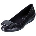 Rockport Women's 'Faye' Black Croco Leather Bow Flats
