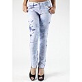 MDZ Women's Junior Icy Marble Wash Skinny Jeans