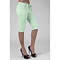 MDZ Women's Junior 'June' Mint Green Denim Capris