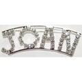 Detti Originals Silvertone 'Joan' Crystal Name Pin
