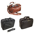 The New Yorker Expandable 15.6-inch Leather Laptop Briefcase