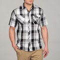 Southpole Men's Black Plaid Woven Shirt