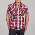 Southpole Men's Red Plaid Woven Shirt