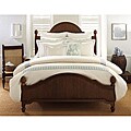 Tommy Bahama 'Cane' Emboidered Ivory/ Blue King-size Duvet Cover