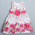 Rare Editions Girl's Flower and Dot Dress