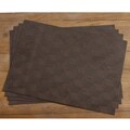 Artisan Woven Vinyl Chocolate Placemats (Set of 4)