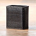 'Carter' Black Rectangular Woven Wastebasket
