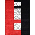 Handmade Metro Sabrina Red New Zealand Wool Blend Area Rug (5' x 8')