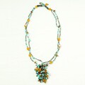 Beaded Tiger's Eye and Turquoise 'Roxana' Necklace (Guatemala)