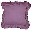 Purple Linen Ruffled Euro Sham