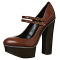 Jessica Simpson Women's 'Rych' Luggage Mary Jane Heels