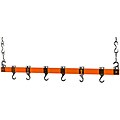 Concept Housewares Dual Track Orange Acrylic Ceiling Pot Rack