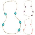New! Morgan Ashleigh Faux Druzy Long Necklace
