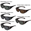 Hot Optix Men's Polarized Over-the-Glass Wrap Sunglasses