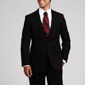 Kenneth Cole Reaction Men's Black Double Vent 2-button Slim Fit Suit