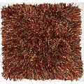 Hand-woven Red Shag Rug (8' x 10')