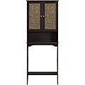 Fifth Avenue Espresso/ Amber Glass Tower Cabinet