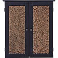 Fifth Avenue Espresso/ Amber Glass 2-door Cabinet