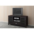 Espresso/ Glass Doors TV LCD Stand/ Media Console